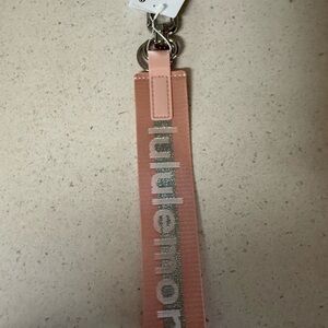 Lululemon Athletica Pink and Silver Never Lost Key Chain